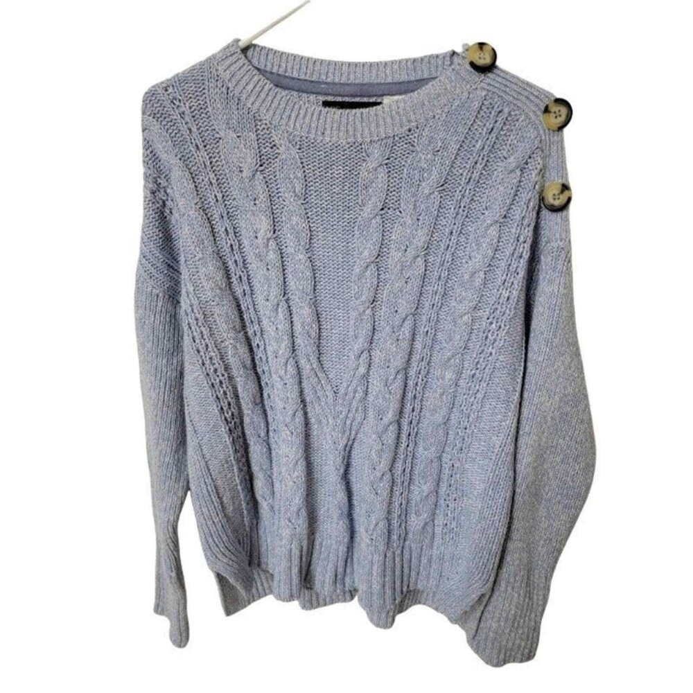 M&S collection sweater Womens size xl baby blue‎ cotton blend heavy and warm